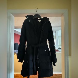 Mid length puffer coat